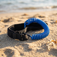 Paddle Board Leash with Belt Elastic Waist Leash with Coiled Cord Comfortable for Surfers, Stand-up Paddleboarding