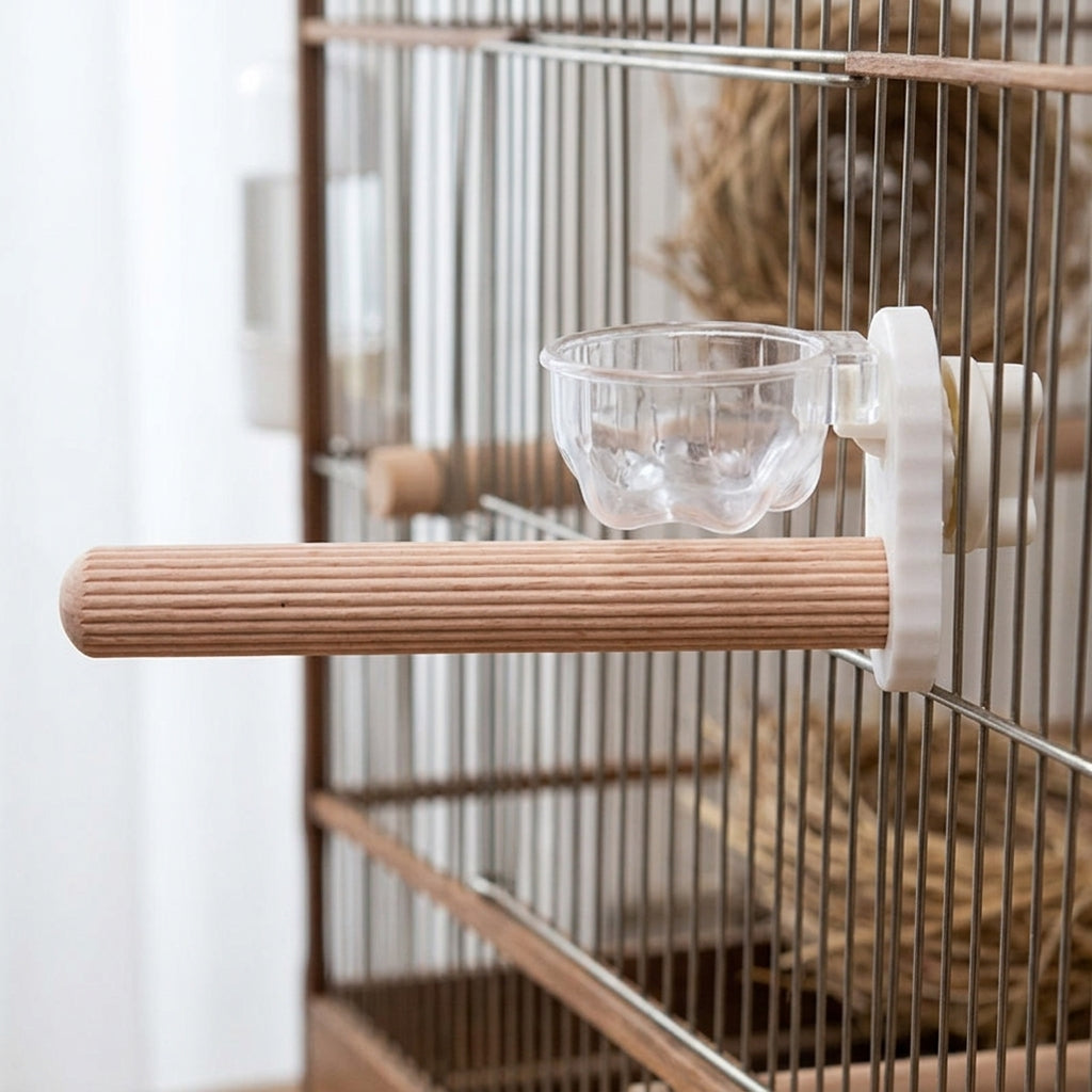 Parrot Perch Grinding Stand Rod, Straight Avian Stand with Sanded Surface to Grind Beak, Budgie Cockatiel Lovebird Paw Grinding Tool