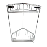 Corner Washroom Rack Double-Layer Washroom Storage Rack Stainless Steel Triangular Wire Basket for Small Apartments, Dorm Rooms