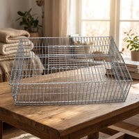 Wire Transport Cage Low-Profile Animal Transport Cage Heavy-Duty Carrier for Small Animals, Pigeons