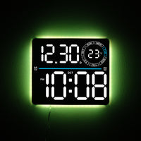Creative RGB Color Changing LED Digital Wall Clock with Large Display