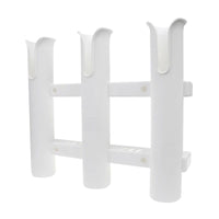 White Nylon Fishing Rod Holder - Single Tube, Double Link, Triple Row, Multiple Specifications Plastic Fishing Rod Seat for Boats