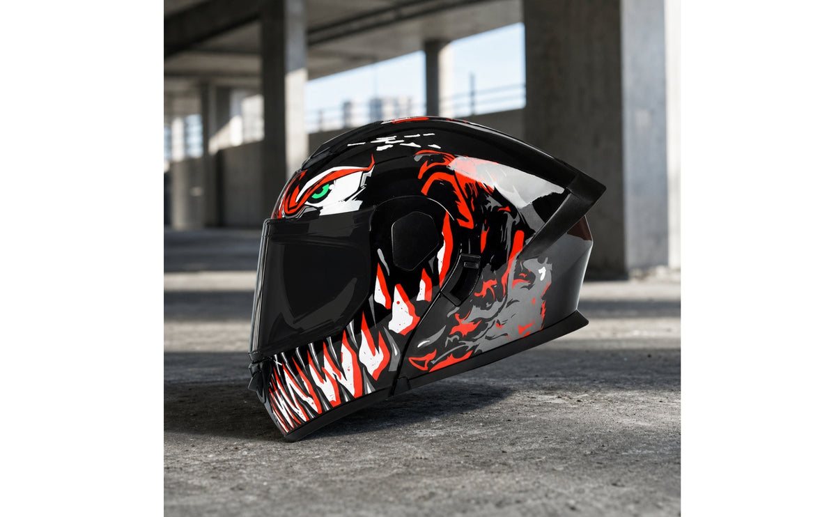 DOT Certified Modular | Aerodynamic, Flip-up Full Face Helmet, for Daily Commuting
