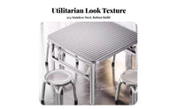 Square Folding Table Foldable Design Square Steel Dining Surface Space-Saving Easy to Clean for Event Planners, Outsideside Door