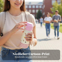 316 Stainless Steel Insulated Water Bottle, Student, Portable, Cartoon