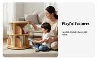 Rotating Book Unit 360° Rotation Rotating Bookshelf Unit Space Saving
