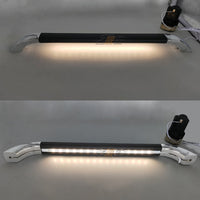 房车上车发光扶手 门边拉手 12V LED 暖光  皮革包覆 旅居车配件