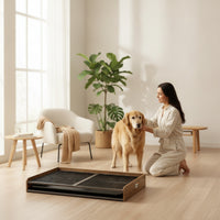 Dog Toilet with Metal Grate Long-Lasting Indoor Dog Potty Sturdy for Apartment