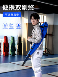 Universal Lightweight Fencing Backpack with Thick Padding, Adjustable Straps, Durable and Water-Resistant, Portable Double Foil Bag