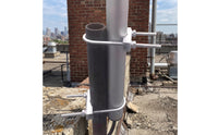 Antenna Mast Clamp Galvanized Mast Clamp with U-Fasteners Serrated Pole Mounting Bracket for Installers, Hobbyists, Communications Installations