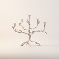 Wrought Iron Tree Branch Candelabra Rustic Branch Candle Holder Shabby Chic Taper Candle Holder Tabletop for Brides, Dining Table, Wedding
