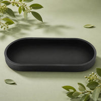 2 Pieces Oval Tray Raised Rim Vanity Tray Slim Design