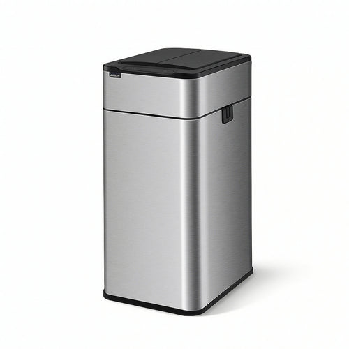 Motion Sensor Trash Can with Lid Odor Control Touchless Trash Can Compact