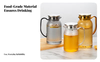 Large Capacity Cold Water Kettle Food-Grade Material Pineapple Textured Pitcher Shatter Resistant Jug with Lid for Home, Restaurant, Party