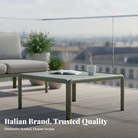 Italian Design Small circular table Weather Resistant Round Three-Legged Patio Table space-saving outdoorsdoor Furnishing Sturdy and long-lasting for Balcony Dwellers, Plant Lovers, Garden, Terrace, waterside, Living Room