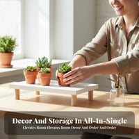 Single-Pot Wooden Riser Elevated Design Footed Wooden Stand adaptable Use