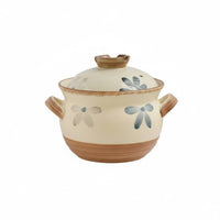 Japanese Design Clay Pot Versatile Japanese Clay Pot with Lid Resistant to Thermal Shock