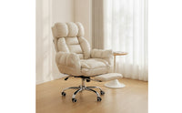 Ergonomic Reclining Office Chair Adjustable High Back Desk Chair Washable Furniture Comfortable for Telecommuting Workers
