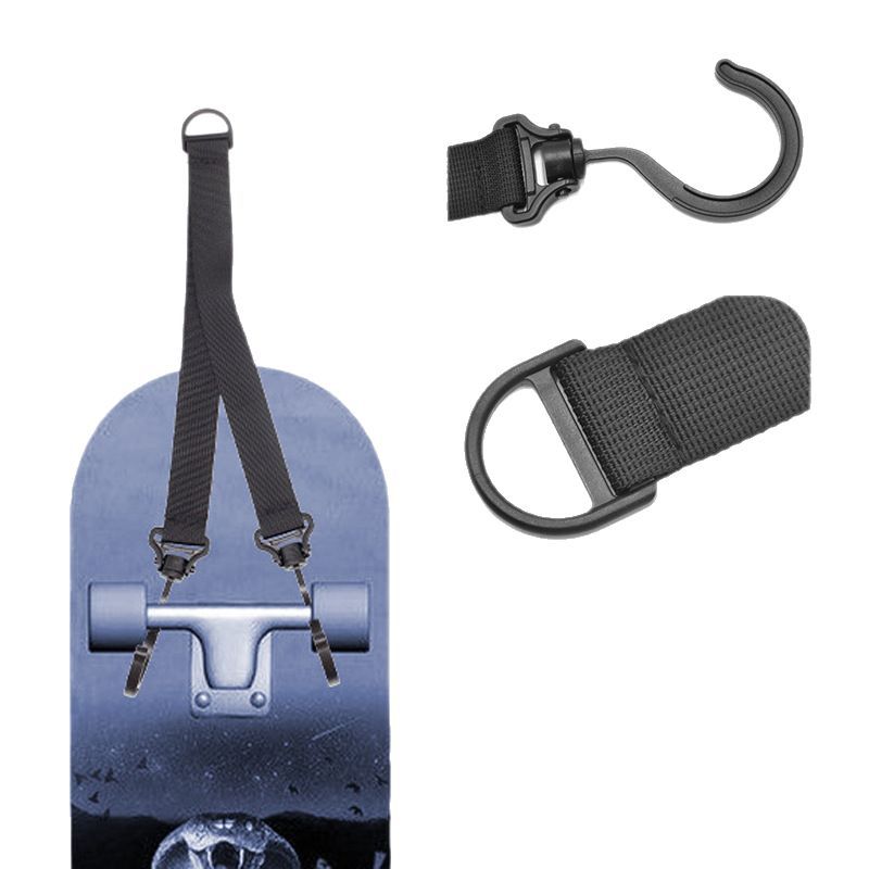 No-Drill Skateboard Door Hanging Storage Strap