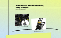 Retractable ratchet strap secures motorcycles