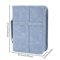 PU Leather Bible Holder Water-Resistant Bible Carrying Case with Handle for Men