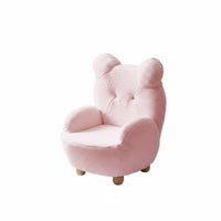 Soft-Textured Teddyheadpiece Chair Cute Cartoon Design creatureThemed Character Chair Child-Safe Fastener Machinecleanable Cover