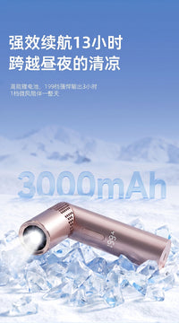 26 New Model Small Hurricane Foldable Handheld Fan, Portable, Strong Wind, Mini, Neck Hanging, for Office