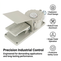 Heavy Duty Aluminum Foot Pedal Switch, Industrial Foot Controller, Cast Aluminum #variant:With protective cover