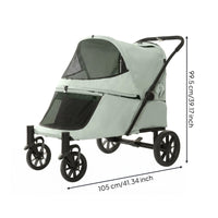 Folding Dog Stroller Single-Action Fold Soft-Sided Pet Stroller Ventilated