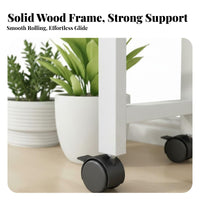 Rolling Plant Stand With Wheels Botanical Trolley Cart Multifunctional Flower Pot Holder Rack for Balcony, Living Room, Indoor