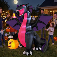 Halloween Dragon Decoration Outdoor Inflatable Dragon Inflatable with Fan Pump up Bright for Homeowners, Yard, Lawn