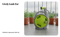 All-in-Single Design Water Hose Reel with Nozzle Easy Storage Portable Hose Reel Set Tangle-Tangle-Resistant for Balcony Watering