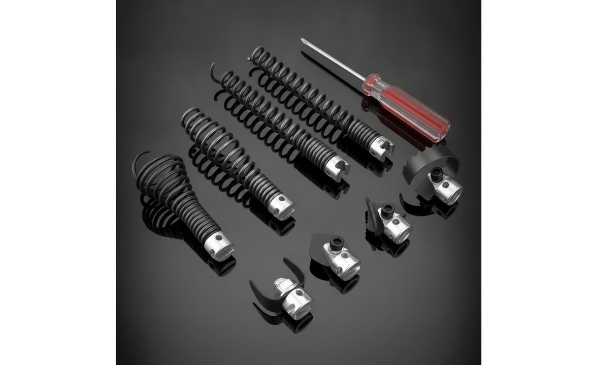 9 Pieces Drain Auger Kit Interchangeable Cut and Auger Set High-Strength Drain Cleaner Accessories for Plumbers, Homeowners
