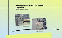 Large lockable motorcycle trunk