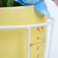 Metal Hanging Flower Pots, Balcony Garden Home Decoration, Heavy Duty Metal Hanging Pots, Rust Resistant Hanging Flower Pots