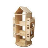 Rotating Book Display Unit Tower 360-Degree Rotation Revolving Book Tower Space-Saving Sturdy Base for Children, Students