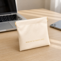 Small PU Travel Pouch for Cables, Auto-Closing Electronics Organiser, Portable Accessory Storage for Travellers