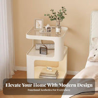 Curved Designd Rolling Table Space-Saving Design Rolling Curved Designd Table Modern and aesthetic