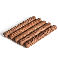 Water Drop Star Pottery Wooden Texture Clay Roller Embossing Stick for Pottery
