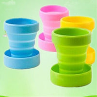 Portable Collapsible Silicone Travel Cup with Lid for Outdoor Use, 170ML