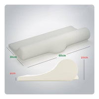 Breathable Latex Pillow Double Height Contour Ergonomic Neck Pillow High and Low Profile for Side Sleepers, Adults, Sleeping, Sleep