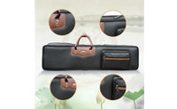 Erhu Carrying Case with Shoulder Strap Textured Double Instrument Case Portable Erhu Carry Bag for Travel