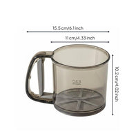 Semi Automatic Flour Sifter Easy to Use Hand Crank Flour Sifter Quick Sifting Powder Shaker for Home Cooks