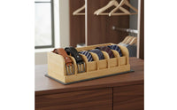 Belt Organizer Narrow Compartments Bamboo Drawer Organizer Open Top