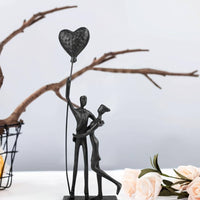 Hugging Couple Figurine Rectangular Base Couple Figurine Gift Romantic Sculpture for Couples