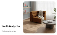 Nordic Aesthetic Modular Block Sofa High-Resilience Foam L-Shaped Chaise Lounger Wear-Resistant Living Room Furniture Solid Wood Frame for Apartment Dwellers, Guesthouse Owners, Interior Designers, Reception Area, Bedroom