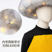 儿童闪电cos服装 带灯发光云朵头套连体衣幼儿园舞台万圣节演出服