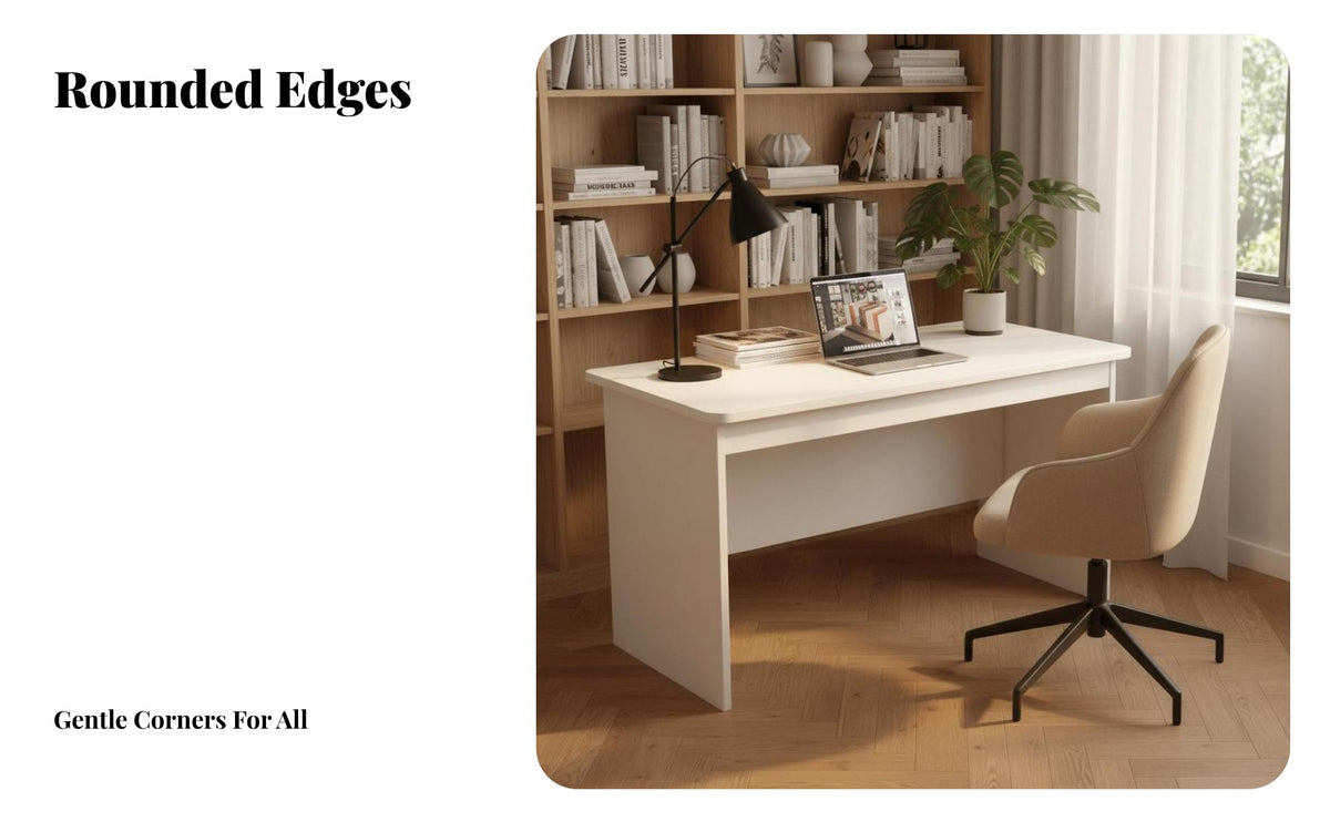 Sturdy Construction Simple Panel Leg Desk Stable Structure Computer Table Multi-Purpose Household Furniture Strong Load-Bearing for Home Office Workers, Students, Adults, Study Room, Bedroom