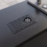 Embedded Cup Washer with Drainage Tray Countertop Tabletop Cup Washer Low-Profile Stainless Steel Glass Washer for Bartenders, Baristas, Bar Counters
