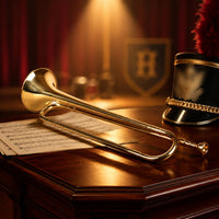 Bugle Playable Gold Bugle Musical Instrument for Drum Corps